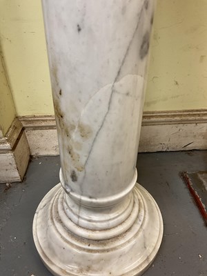 Lot 14 - A white marble jardinière stand, height 90cm,...