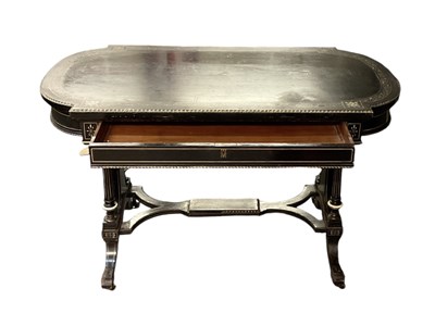 Lot 17 - A late 19th century ebony and brass mounted...