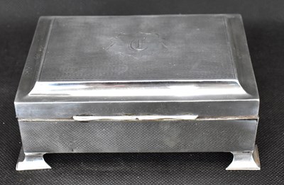 Lot 623 - A George V hallmarked silver desktop cigarette...