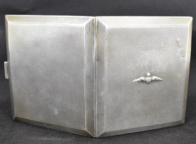 Lot 646 - A George V hallmarked silver square cigarette...