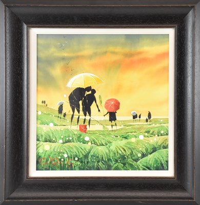 Lot 179 - PETER J RODGERS; watercolour, 'Under that Rock'...