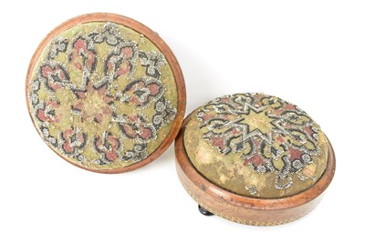 Lot 42 - A pair of 19th century German footstools with...