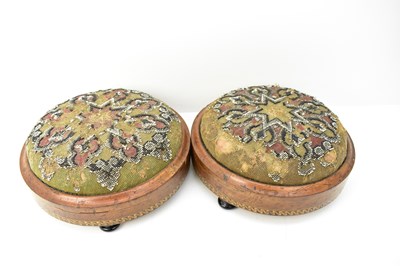 Lot 42 - A pair of 19th century German footstools with...