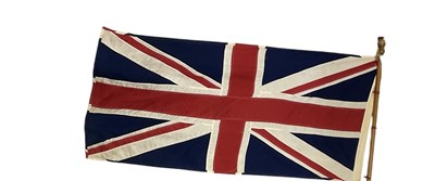 Lot 347 - An early 20th century naval Union Jack flag,...