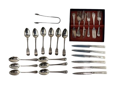 Lot 654 - A group of various hallmarked silver teaspoons...