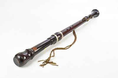 Lot 1599 - A vintage stained wood base recorder, length...