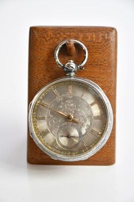 Lot 1801 - A hallmarked silver cased pocket watch, the...