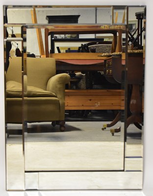 Lot 128 - Two contemporary wall mirrors with etched...