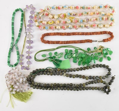 Lot 876 - A quantity of costume jewellery including four...