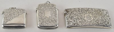Lot 680 - A George V hallmarked silver card case,...