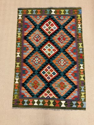 Lot 698 - A Maimana Kilim rug, 146 x 99cm.