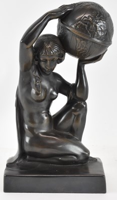 Lot 536 - An Art Deco style composite bronze effect...