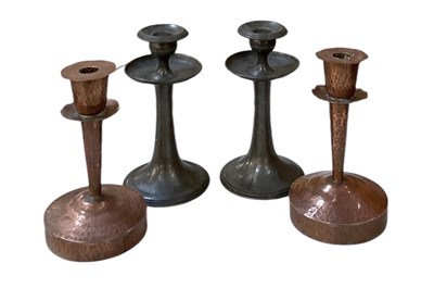 Lot 450 - A pair of early 20th century Arts and Crafts...