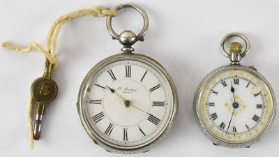 Lot 978 - C MATHEY; a 19th century fine silver open face...