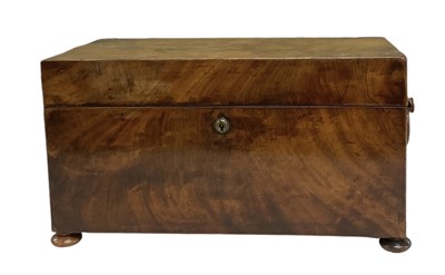 Lot 324 - A 19th century walnut tea caddy, 34.5 x 16.5cm.