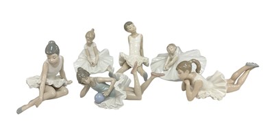 Lot 473 - NAO; six porcelain figures of ballerinas (6).