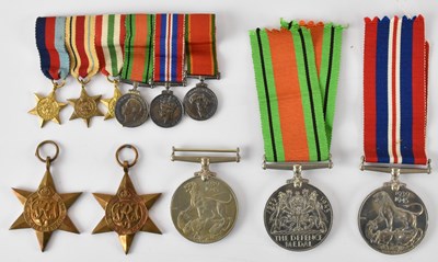 Lot 333 - A group of four WWII medals including the...