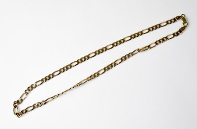 Lot 789 - A 9ct gold figaro link necklace