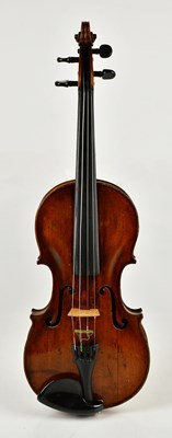Lot 1510 - A full size German violin with one-piece back...