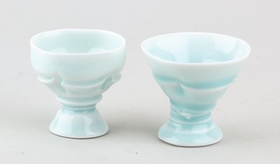 Lot 101 - TAKESHI YASUDA (born 1943); a pair of Qingbai...