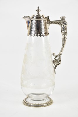 Lot 1415 - A Victorian acid etched claret jug in the...