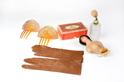 Lot 170 - A vintage wax half doll modelled as a female...