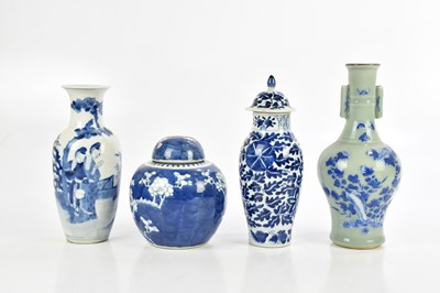 Lot 1078 - A late 19th century Chinese blue and white...