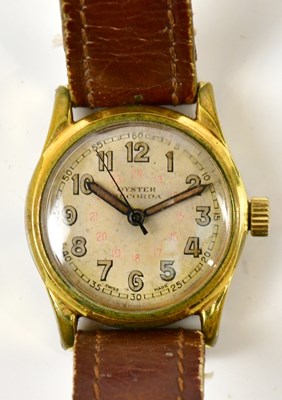 Lot 1488 - OYSTER RECORDA (ROLEX); a 1940s manual wind...