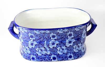 Lot 247 - A 20th century blue and white twin-handled...