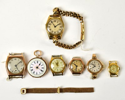 Lot 1487 - ZENITH; a 9ct gold cased wristwatch, the dial...