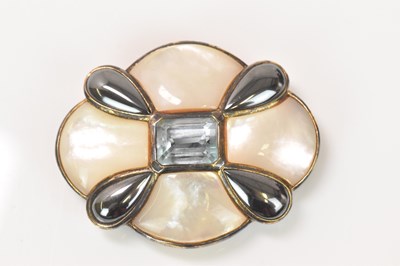 Lot 626 - KAI-YIN LO; a silver aquamarine and mother of...