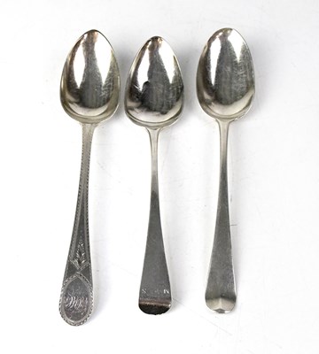 Lot 671 - Three hallmarked silver Old English pattern...