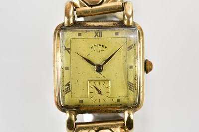 Lot 1884 - ROTARY; a 9ct yellow gold gentleman's vintage...