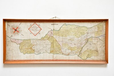 Lot 1656 - WILLIAM SENJOR; a 17th century map of Horwich,...