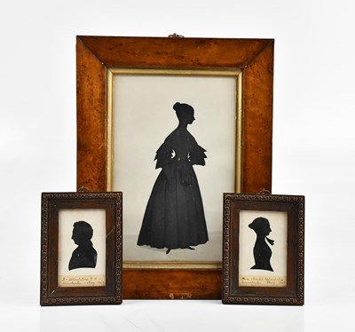 Lot 1666 - A pair of 19th century silouhettes, male and...