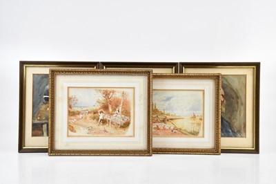 Lot 1685 - F W; three watercolours, portrait studies of...