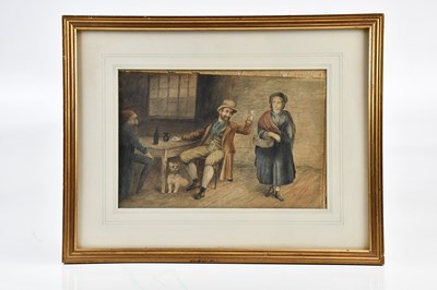 Lot 1684 - G POYSER; watercolour, tavern scene, signed...