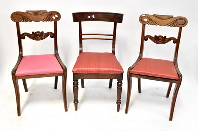 Lot 4 - Seven various 19th century bar back dining...