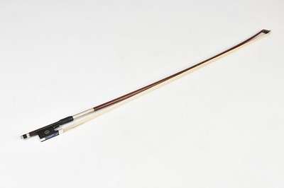 Lot 1507 - A silver mounted violin bow, apparently unmarked.