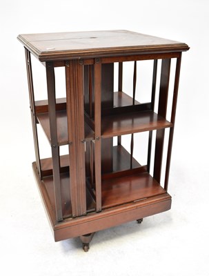 Lot 18 - An Edwardian inlaid mahogany revolving...