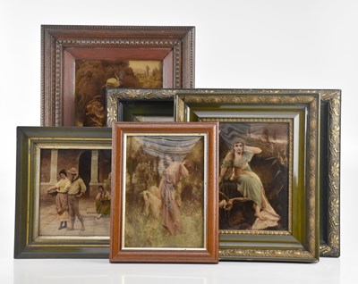 Lot 1660 - Six Victorian crystoleums including an example...