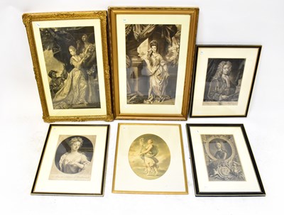 Lot 408 - Six various 19th century engravings and...