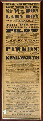 Lot 410 - A Victorian theatre advertising poster for the...