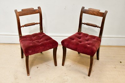 Lot 192 - A pair of 19th century dining chairs with...