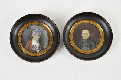Lot 1198 - A pair of 18th century portrait miniatures,...
