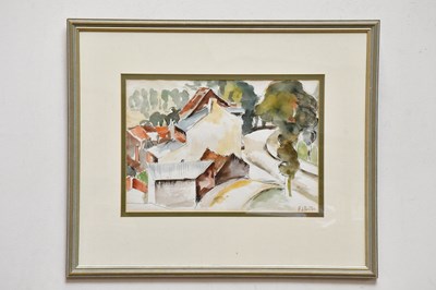 Lot 3035 - F J PORTER (1883-1944); watercolour, rural...