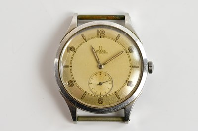 Lot 1871 - OMEGA; a gentleman's stainless steel automatic...