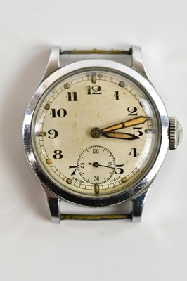 Lot 1873 - A gentleman's stainless steel military...