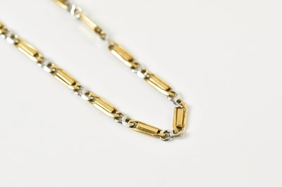 Lot 1617 - A 9ct yellow and white gold chain, length 60cm,...