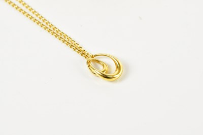 Lot 1616 - GEORG JENSEN; an 18ct yellow gold pendant...